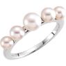 Picture of 14K Gold Five-Stone Pearl Ring