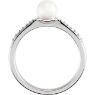 Picture of 14K Gold Freshwater Cultured Pearl & .07 CTW Diamond Ring