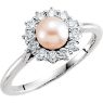 Picture of 14K Gold Pearl & 1/3 CTW Diamond Ring