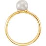 Picture of 14K Gold 6.5-7mm Freshwater Cultured Pearl Ring