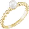 Picture of 14K Gold 5.5-6mm Freshwater Cultured Pearl Ring