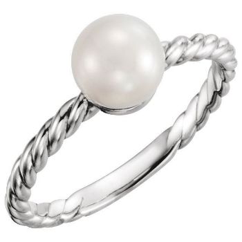 Picture of 14K Gold 7.5-8 mm Freshwater Cultured Pearl Ring