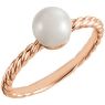 Picture of 14K Gold 7.5-8 mm Freshwater Cultured Pearl Ring