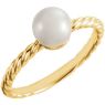Picture of 14K Gold 7.5-8 mm Freshwater Cultured Pearl Ring