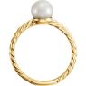 Picture of 14K Gold 7.5-8 mm Freshwater Cultured Pearl Ring