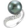 Picture of 14K Gold  1/3 CTW Diamond Semi-set Ring for Pearl