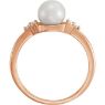 Picture of 14K Gold 6.5-7mm Freshwater Cultured Pearl & .09 CTW Diamond Ring