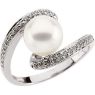 Picture of 14K Gold Freshwater Pearl & 1/6 CTW Diamond Ring