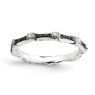 Picture of Sterling Silver Stackable Black & White Diamond Ring