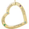 Picture of 4 Names Engravable Large Heart Loop with Stones