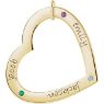 Picture of 3 Names Engravable Large Heart Loop with Stones
