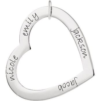Picture of Names Engravable Large Heart Loop
