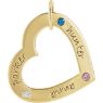 Picture of 3 Names Engravable Medium Heart Loop with Stones