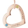 Picture of 2 Names Engravable Medium Heart Loop with Stones