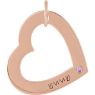 Picture of 1 Name Engravable Medium Heart Loop with Stone