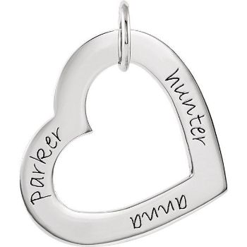 Picture of Names Engravable Medium Heart Loop