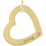 Picture of 1 Name Engravable Small Heart Loop with Stone