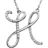 Picture of A to Z Script Diamond Initials 17" Necklace