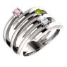 Picture of Sterling Silver 1 to 3 Stones/Names Engravable Mother Ring