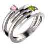 Picture of Sterling Silver 1 to 3 Stones/Names Engravable Mother Ring