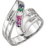 Picture of Silver 1 to 5 Stones/Names Engravable Mother Ring