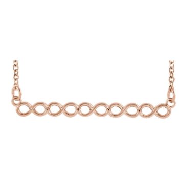 Picture of 14K Gold Infinity-Inspired 16-18" Bar Necklace
