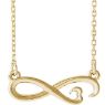 Picture of 14K Gold Infinity-Inspired 18" Heart Necklace