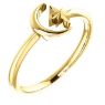 Picture of Crescent Moon & Star Ring 14K Gold