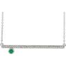 Picture of Gold 1 to 5 Birthstones Diamond Bar Necklace