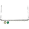 Picture of Gold 1 to 5 Birthstones Diamond Bar Necklace