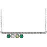 Picture of Gold 1 to 5 Birthstones Diamond Bar Necklace