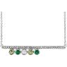 Picture of Gold 1 to 5 Birthstones Diamond Bar Necklace