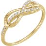 Picture of 14K Gold Diamond Infinity Knot Ring