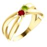 Picture of 14K Gold 1 to 5 Round Stones Mother's Ring