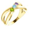 Picture of 14K Gold 1 to 5 Round Stones Mother's Ring