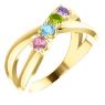 Picture of 14K Gold 1 to 5 Round Stones Mother's Ring