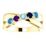 Picture of 14K Gold 1 to 5 Round Stones Mother's Ring