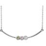 Picture of Silver 1 to 5 Stones Bar Family Necklace