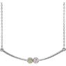 Picture of Silver 1 to 5 Stones Bar Family Necklace