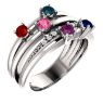 Picture of 1 to 5 Round Stones Mother's Ring