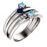 Picture of 1 to 5 Round Stones Mother's Ring