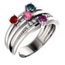 Picture of 1 to 5 Round Stones Mother's Ring