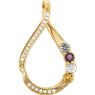 Picture of Gold 1 to 6 Round Stones Mother's Pendant