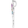 Picture of Silver Cross 1 to 5 Stones Mother's Pendant