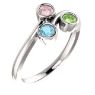 Picture of Silver 1 to 4 Round Stones Mother's Ring - copy