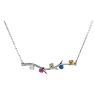 Picture of Family Branch Silver 1 to 5 Stones Mother's Necklace