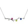 Picture of Family Branch Silver 1 to 5 Stones Mother's Necklace