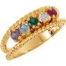 Picture of Gold Mother's Ring 2 to 12 Round Stones