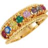 Picture of Gold Mother's Ring 2 to 12 Round Stones