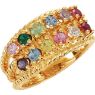 Picture of Gold Mother's Ring 2 to 12 Round Stones